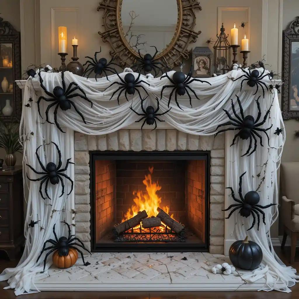  Large Halloween Fireplace Decoration Ideas