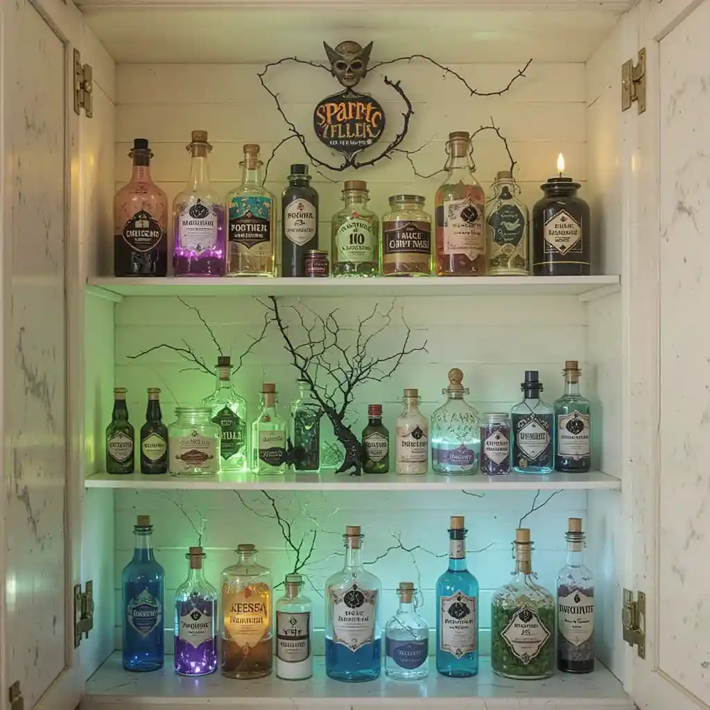 Halloween Cabinet Décor Ideas