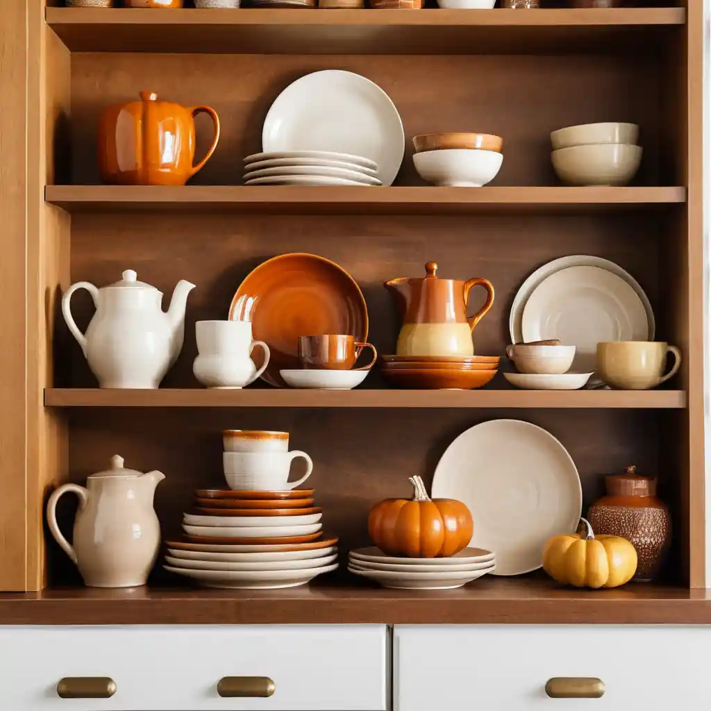 Autumn Kitchen Shelf Styling Ideas