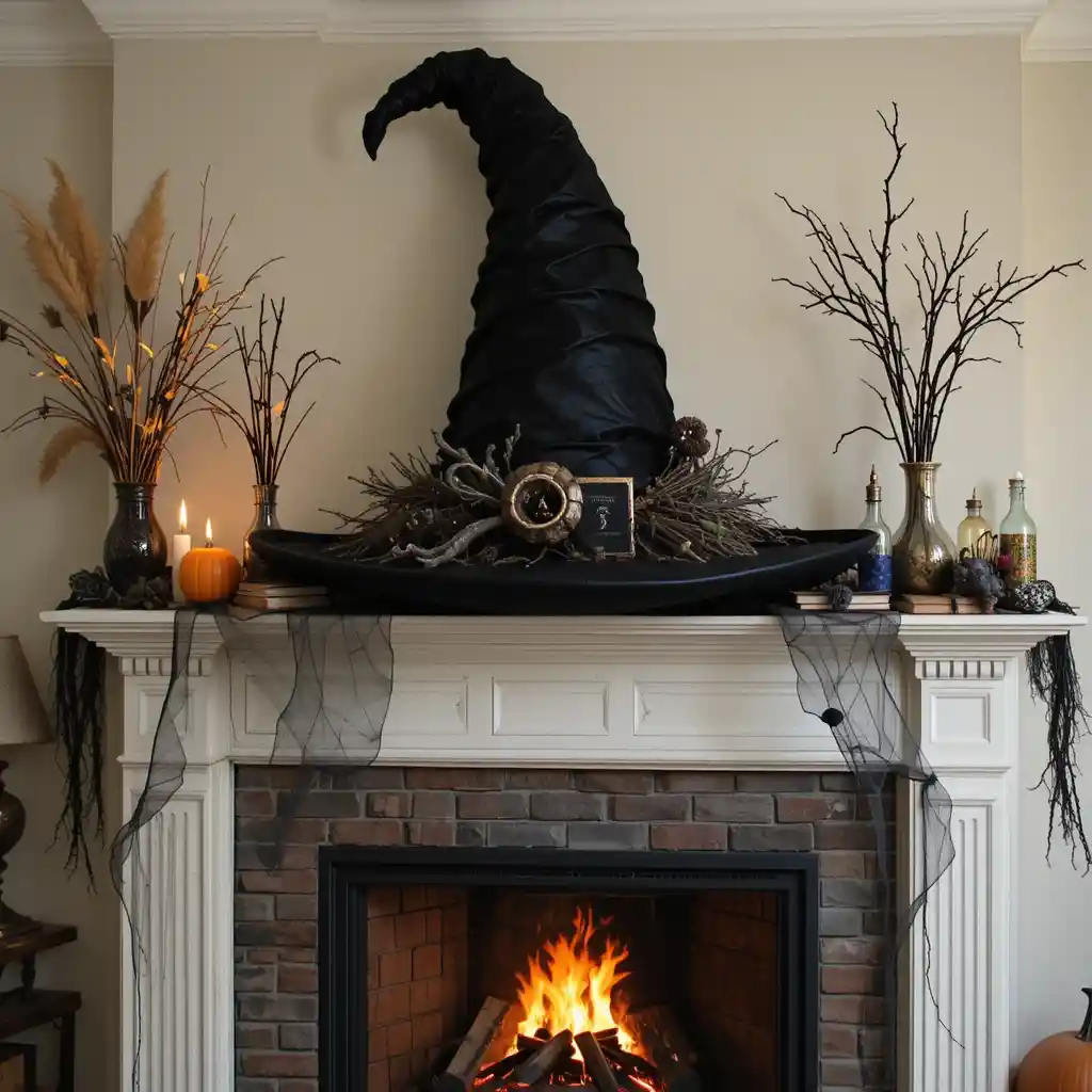  Large Halloween Fireplace Decoration Ideas
