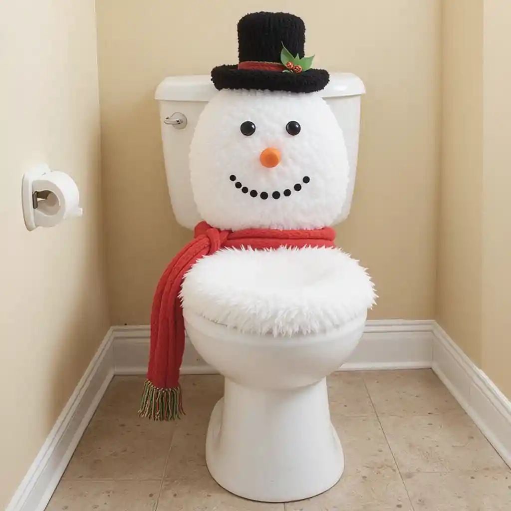 Christmas Toilet Decoration Ideas