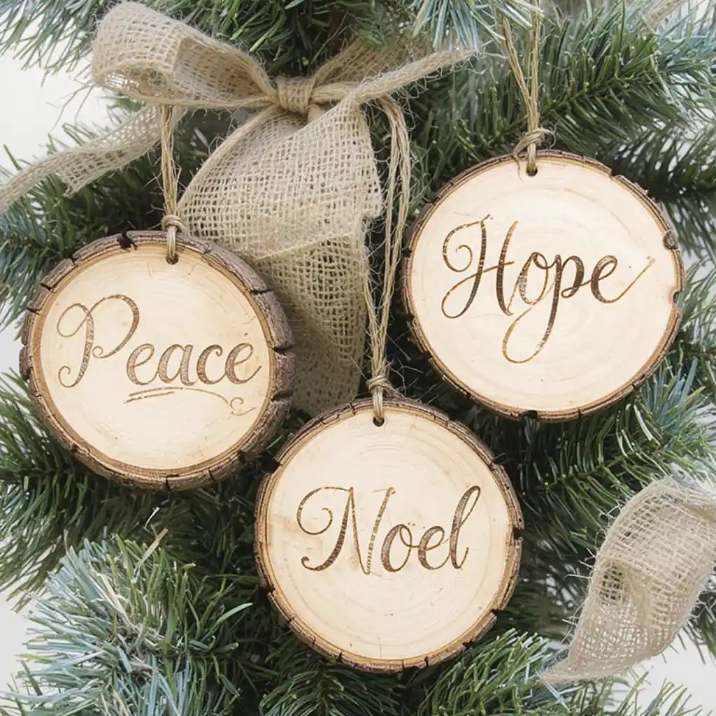 Wood Christmas Ornaments
