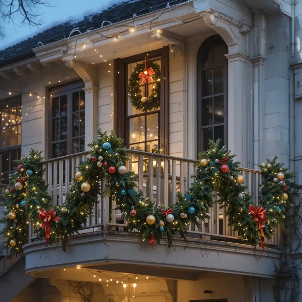 Balcony Christmas Decoration Ideas