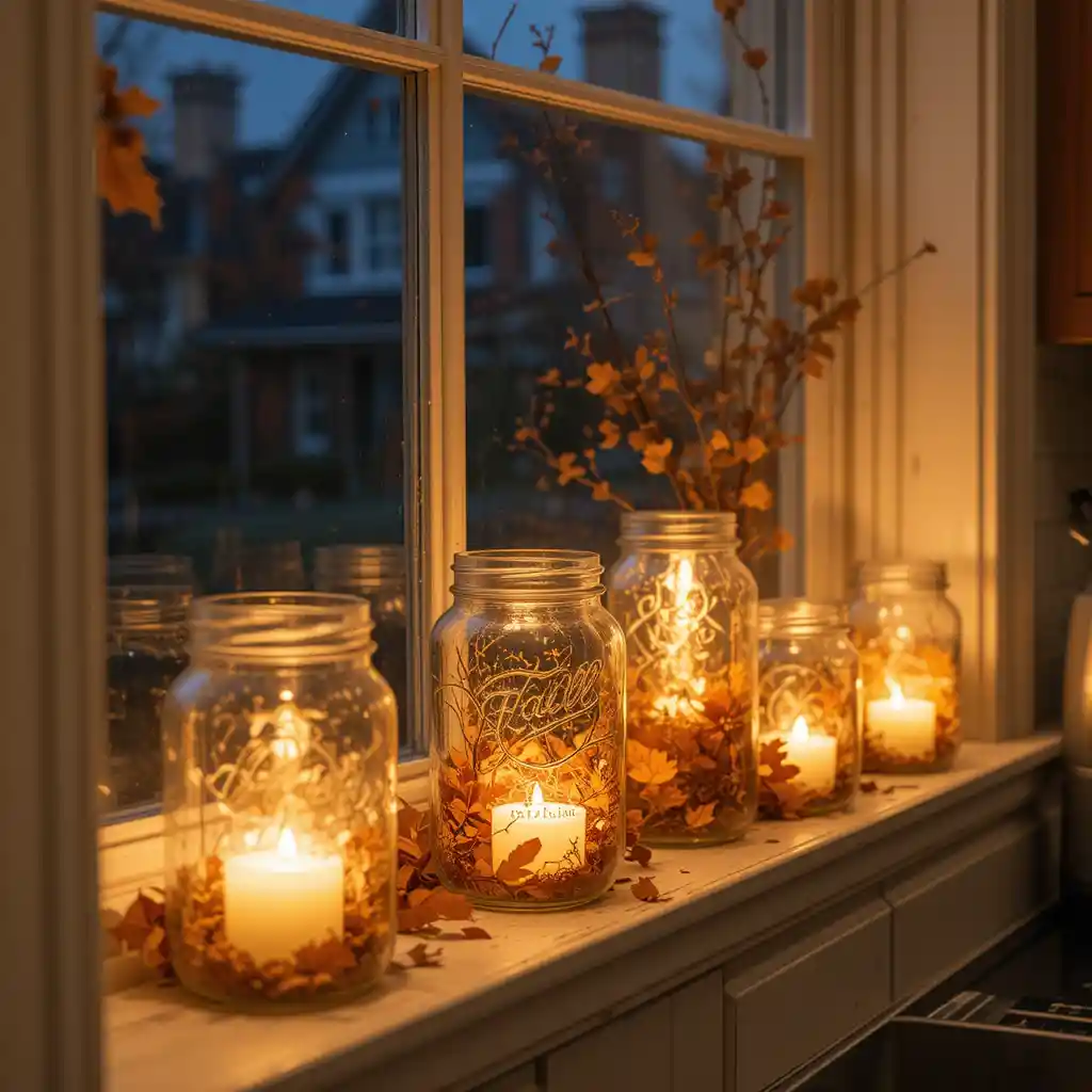  Fall Kitchen Window Decoration