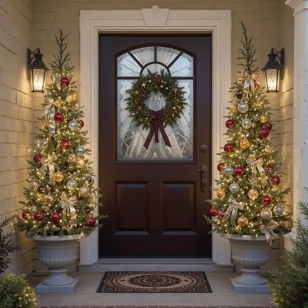  Front Door Christmas Decoration Ideas