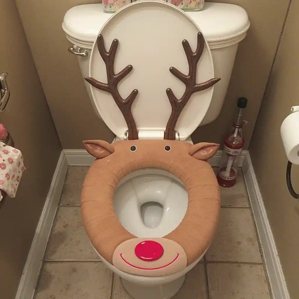 Christmas Toilet Decoration Ideas