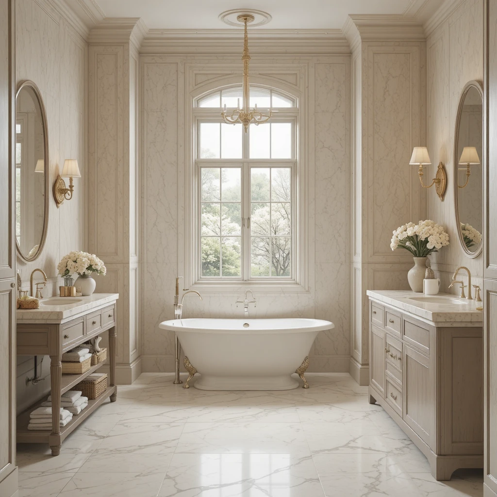Neutral Large Bathroom Ideas