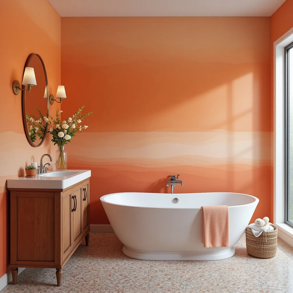 22 Stunning Orange Bathroom Ideas