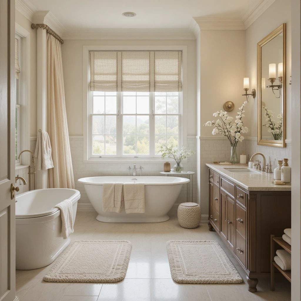 Neutral Large Bathroom Ideas