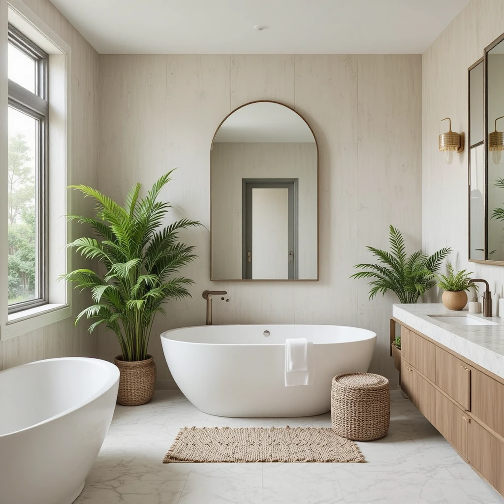 Neutral Large Bathroom Ideas