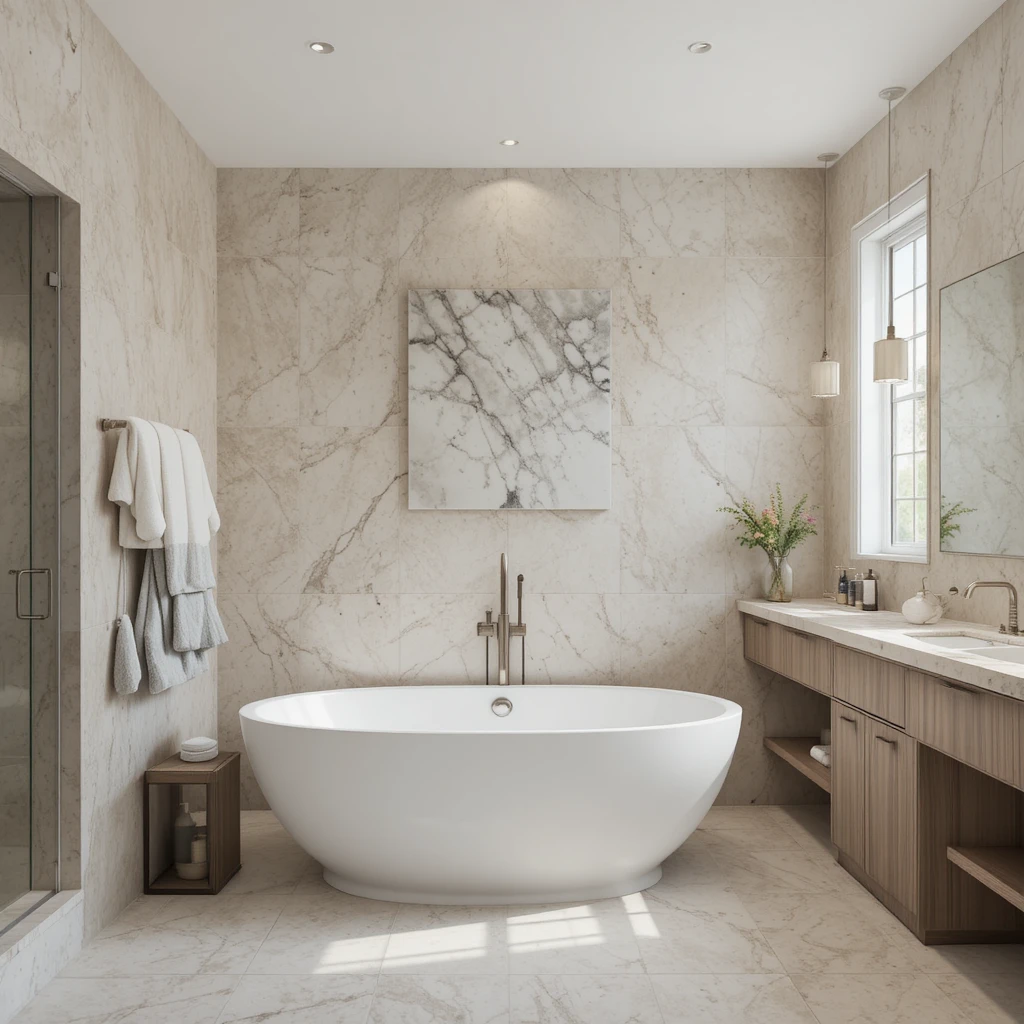 Neutral Large Bathroom Ideas