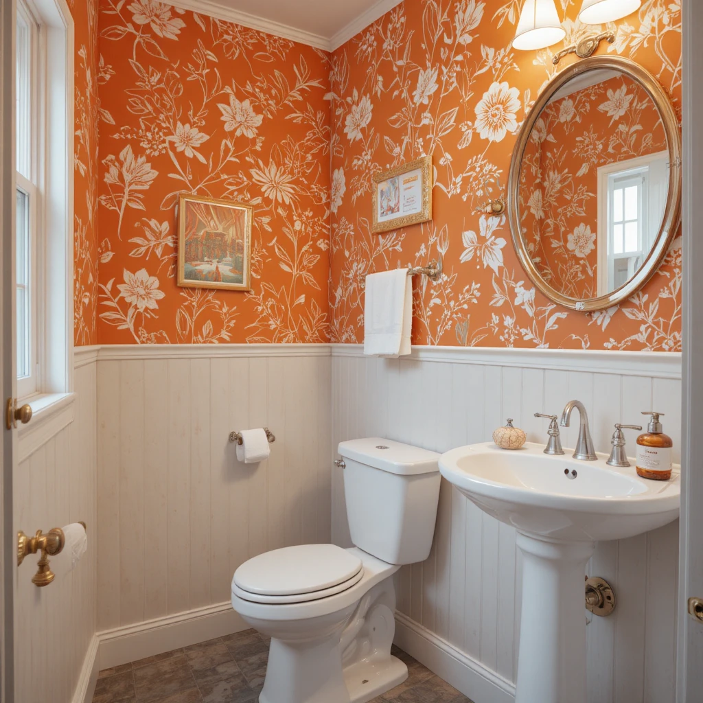 22 Stunning Orange Bathroom Ideas