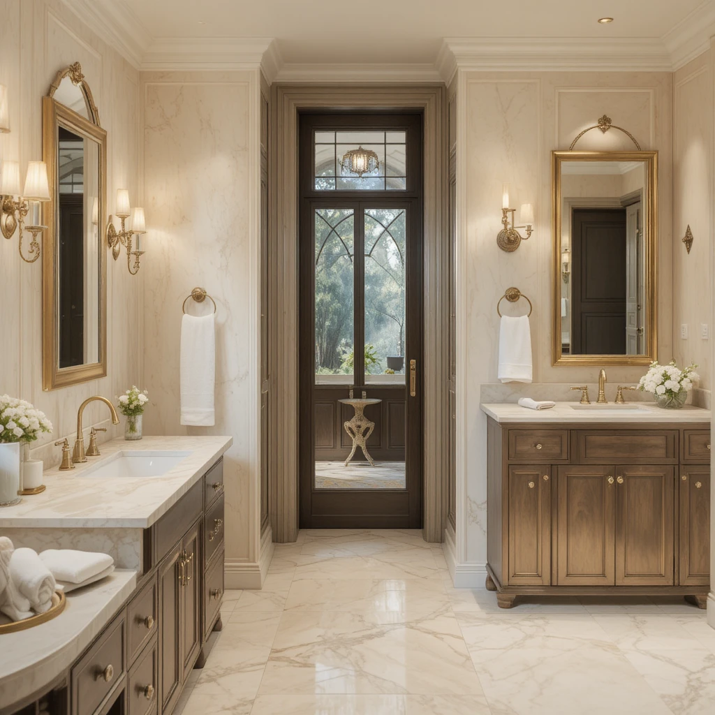 Neutral Large Bathroom Ideas