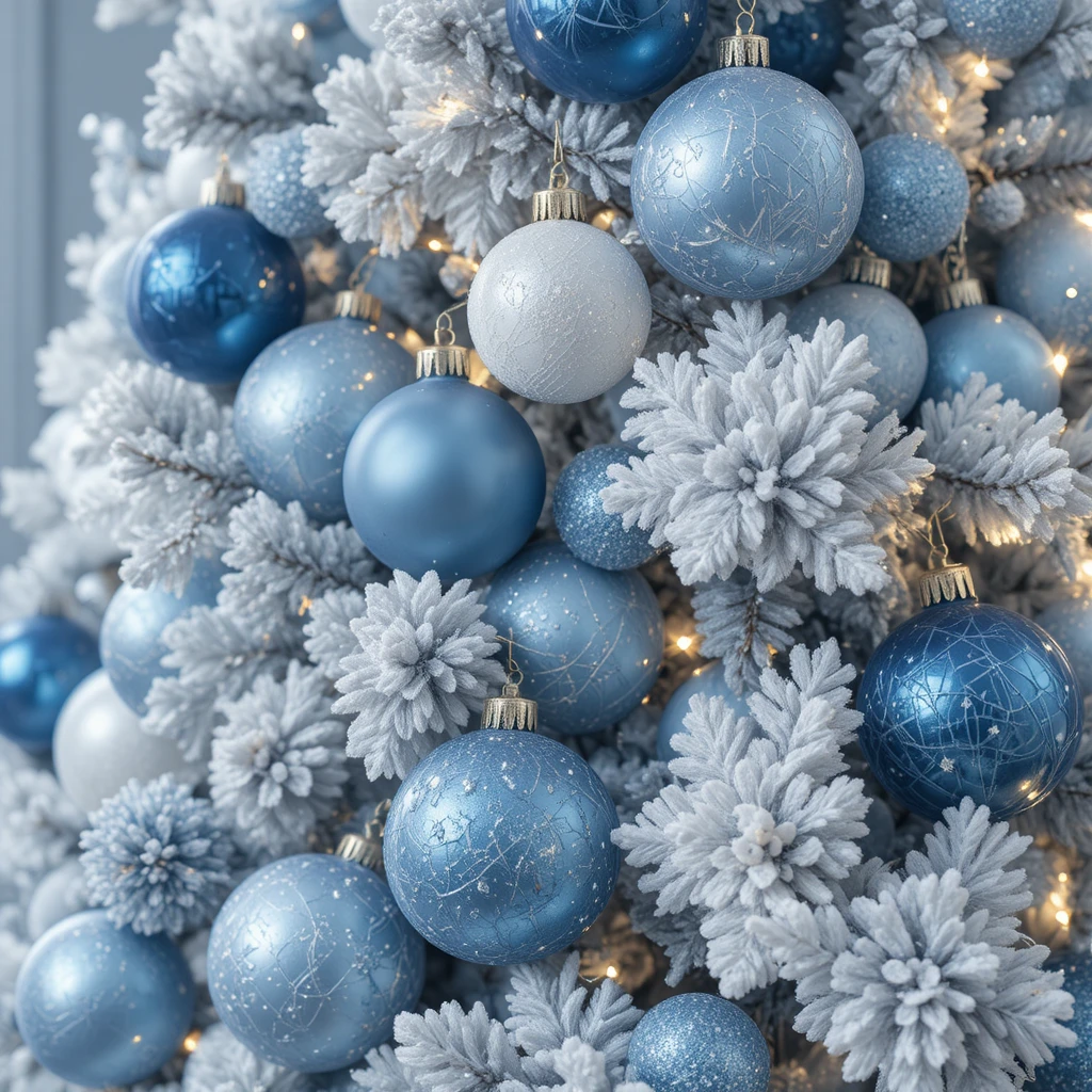 Christmas Blue n White Decor