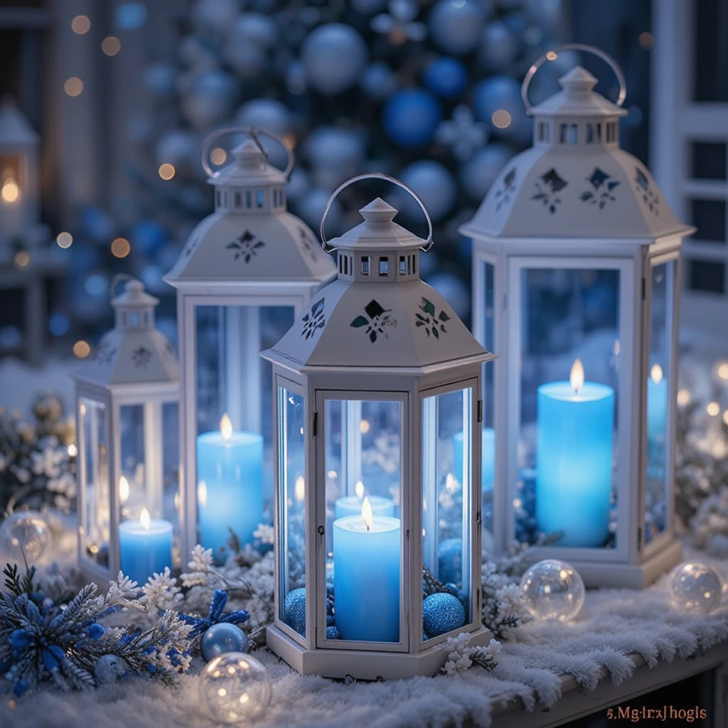 Christmas Blue n White Decor