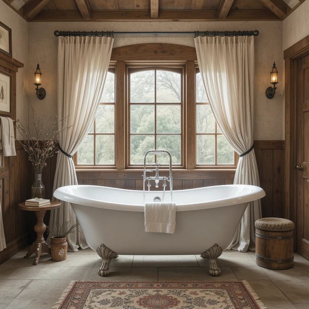  Rustic Bathroom Charm