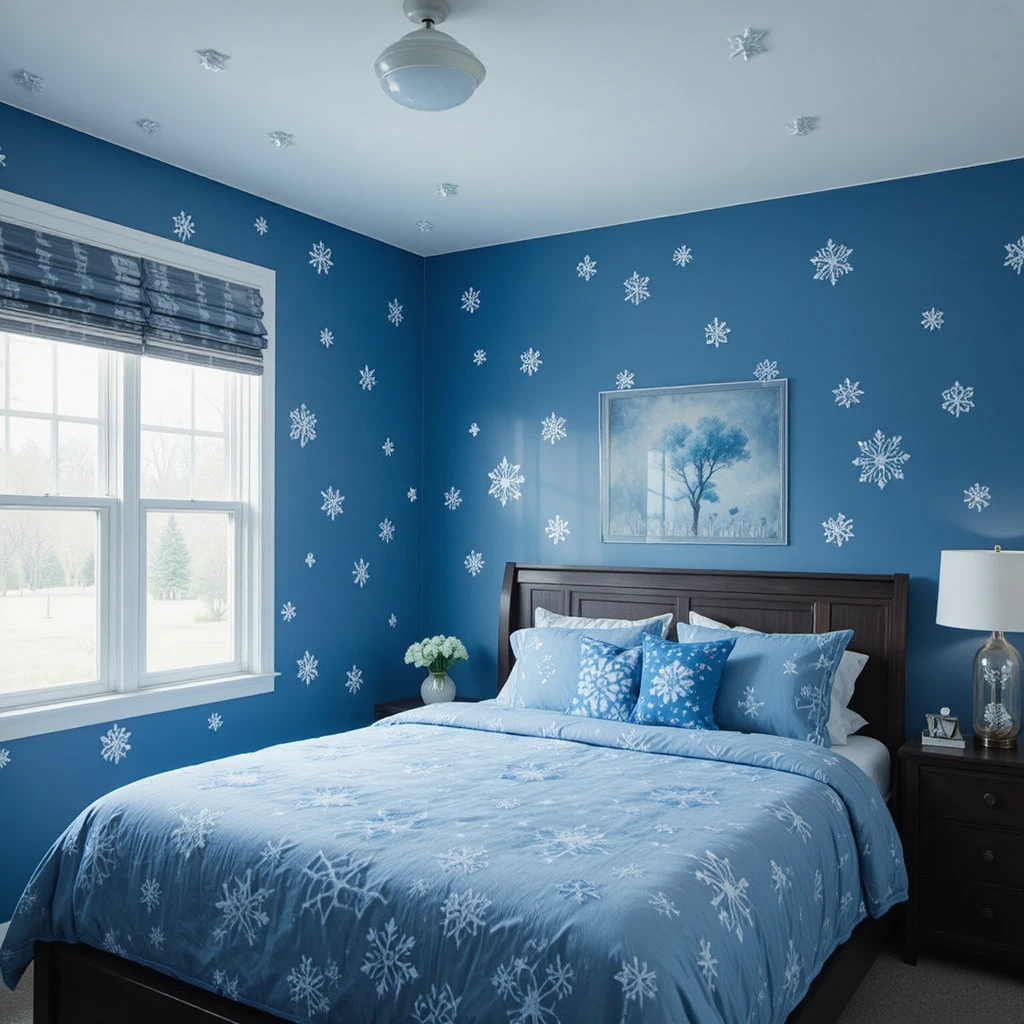  Blue Christmas Bedroom