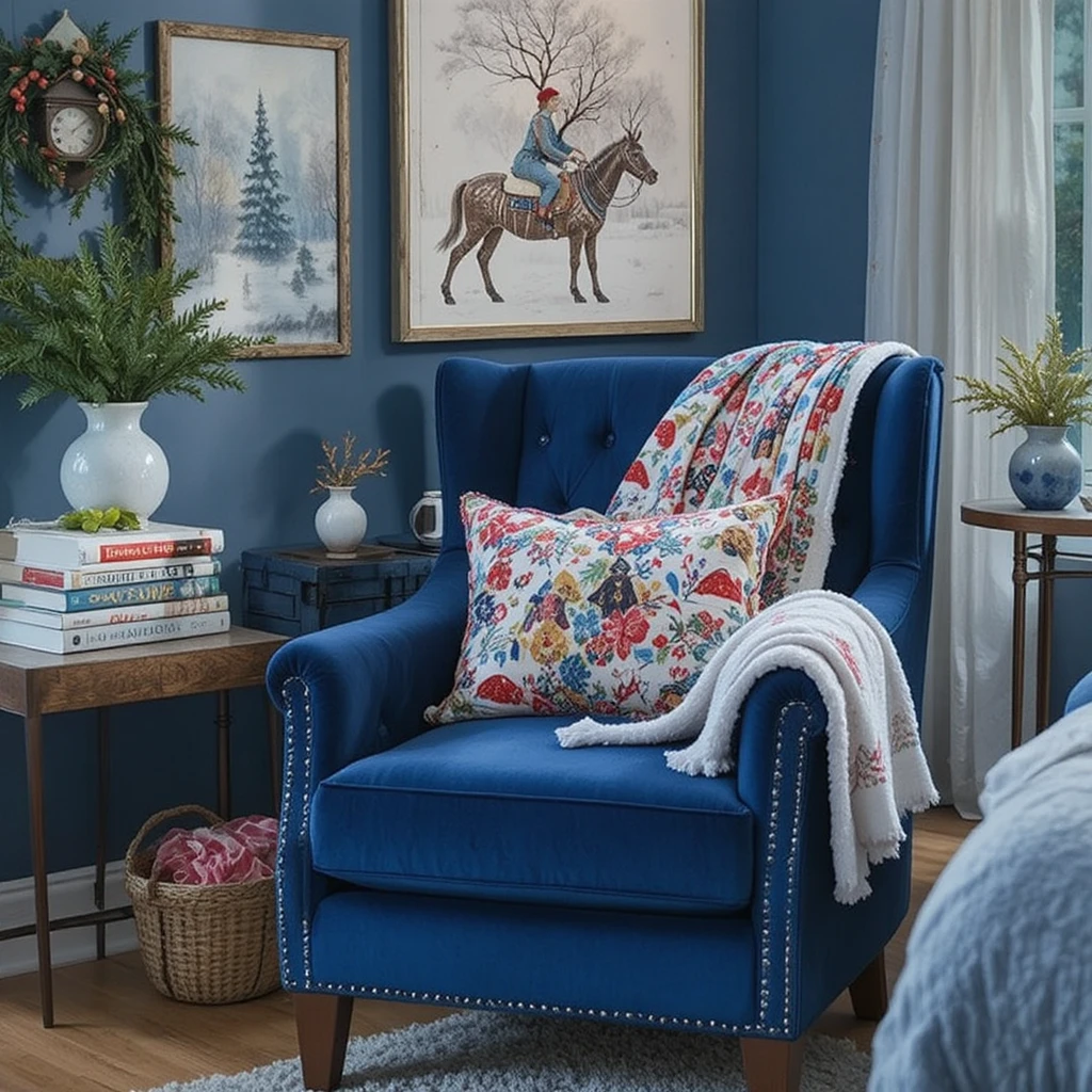  Blue Christmas Bedroom
