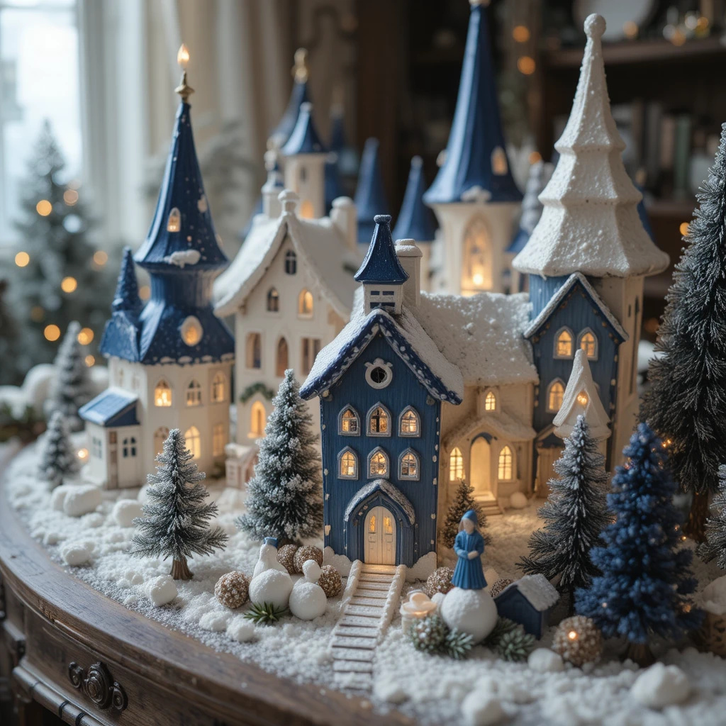 Christmas Blue n White Decor