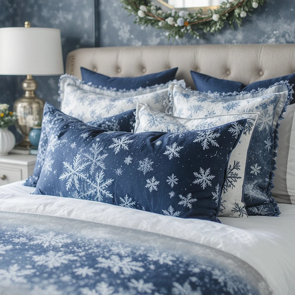  Blue Christmas Bedroom