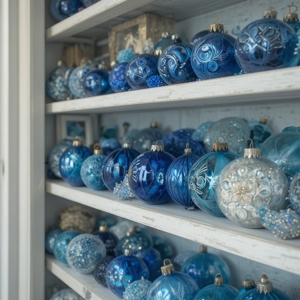 Blue Christmas Living Room Ideas