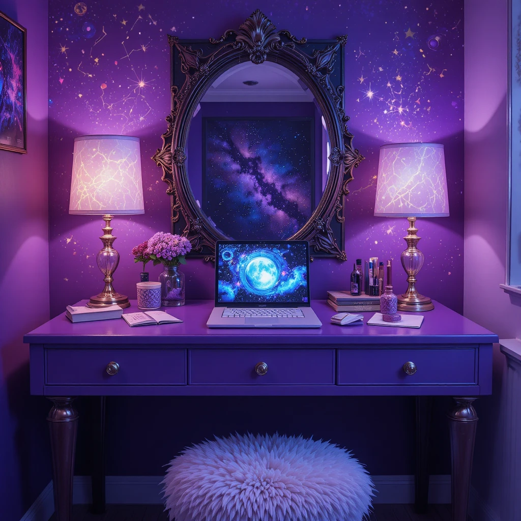 Purple Celestial Bedroom Ideas