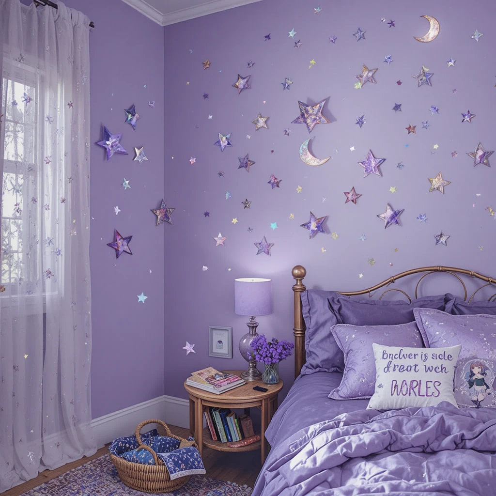 Purple Celestial Bedroom Ideas