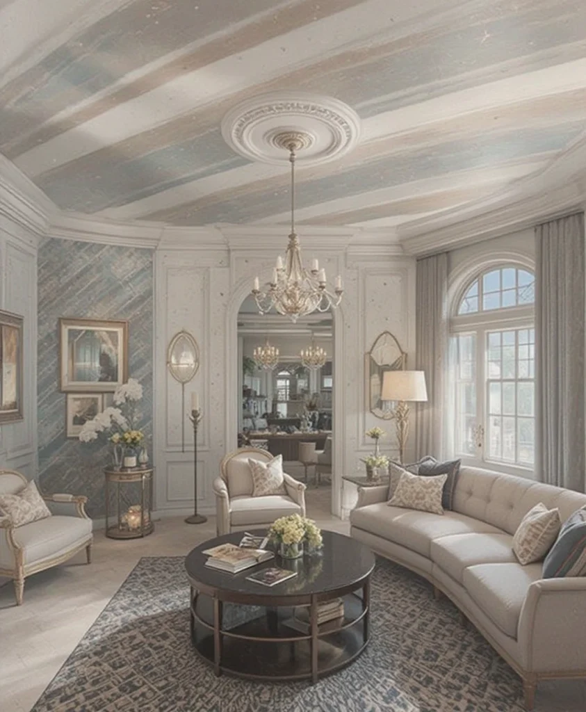 Stripey Ceiling Living Room Ideas 2026