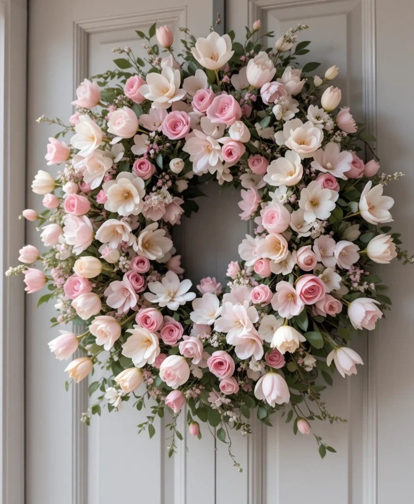 Spring Wreath Front Door