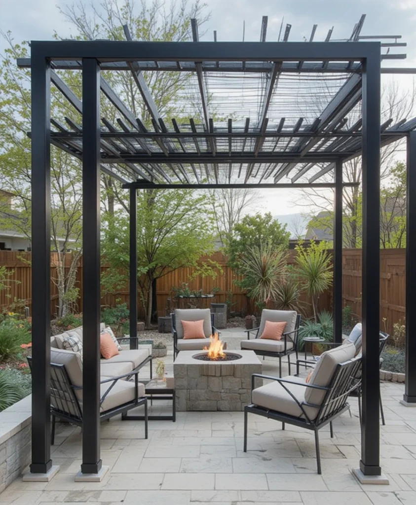 Fire Pit Pergola Design