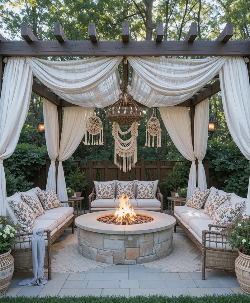 Fire Pit Pergola Design