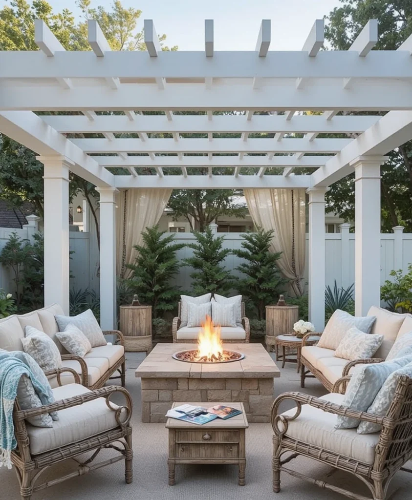 Fire Pit Pergola Design