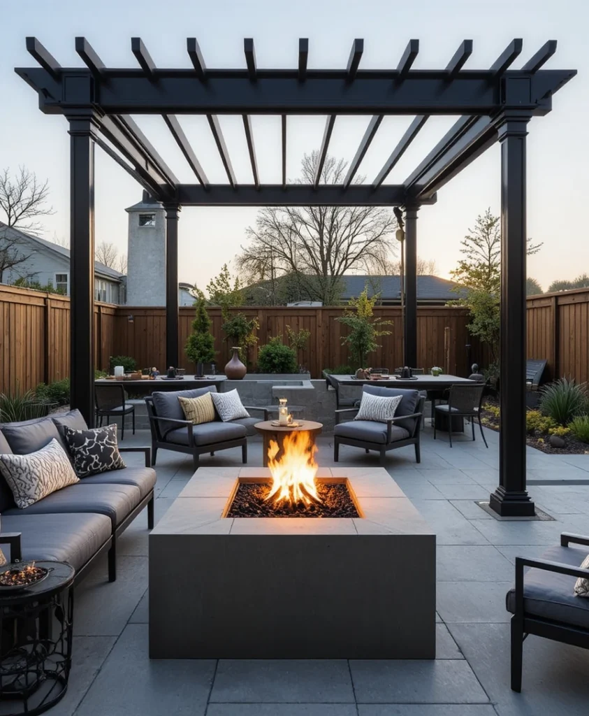Fire Pit Pergola Design