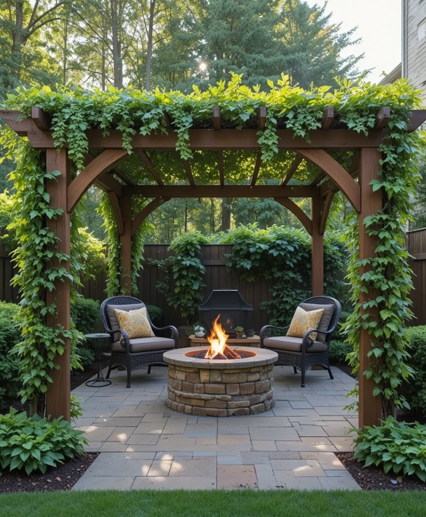 Fire Pit Pergola Design