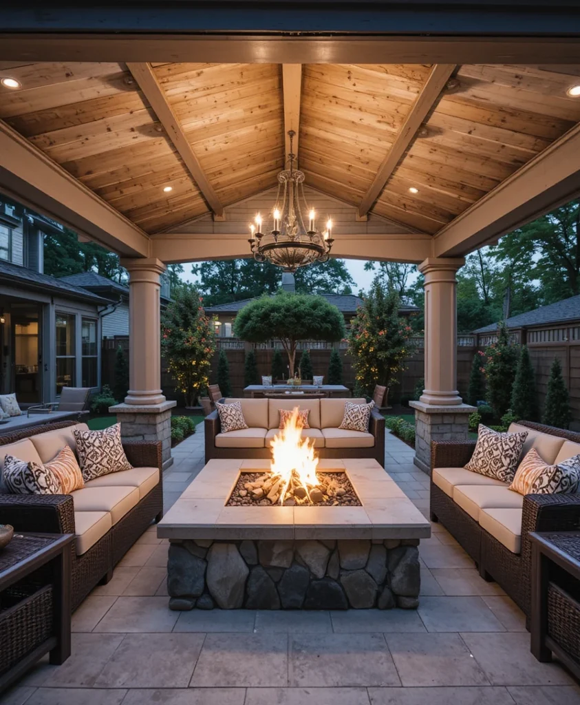Fire Pit Pergola Design