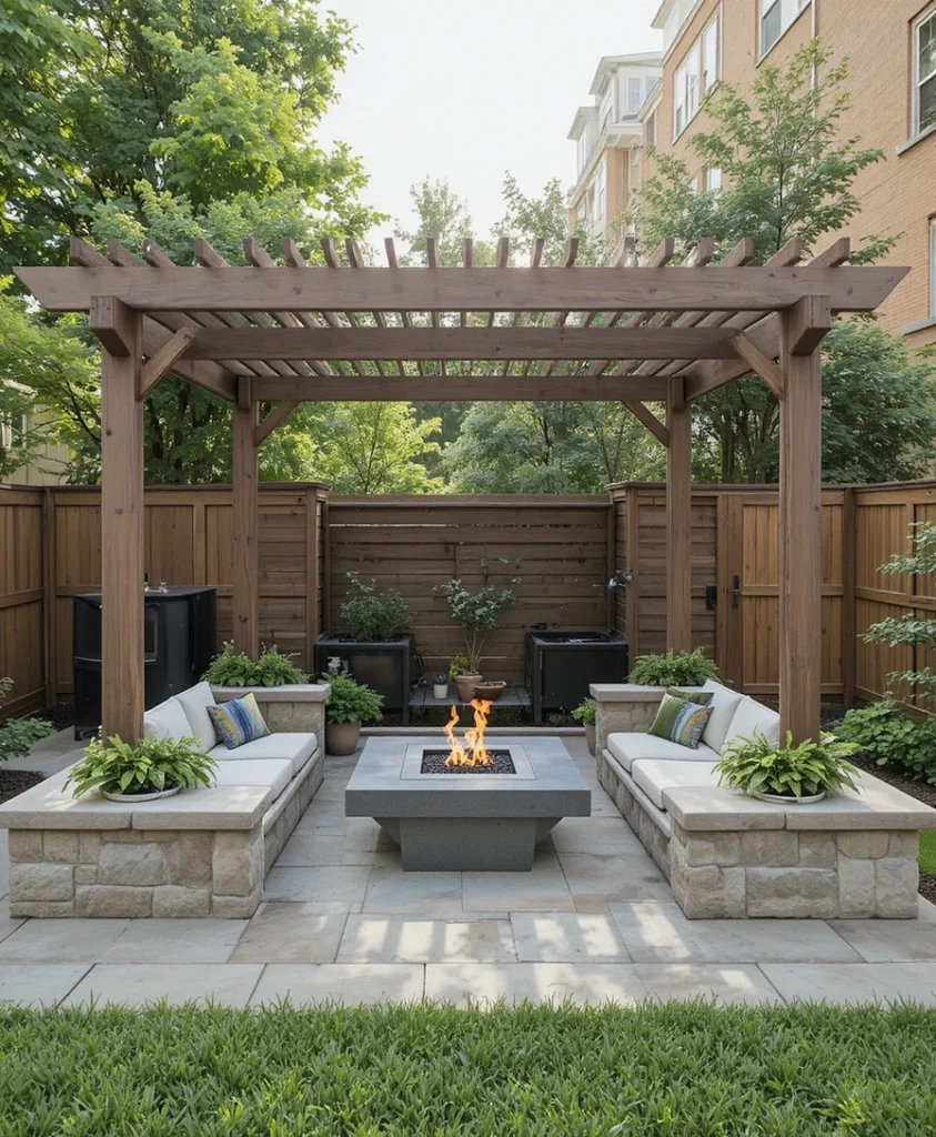 Fire Pit Pergola Design