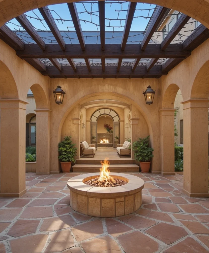 Fire Pit Pergola Design