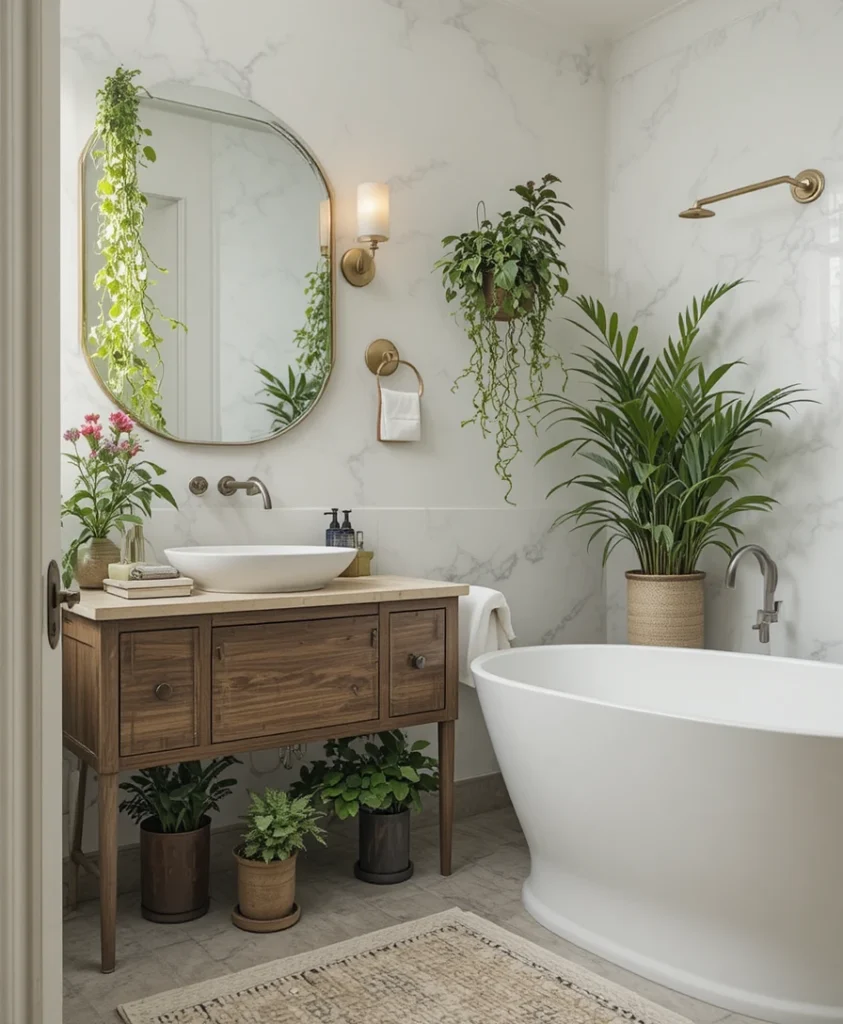 Bathroom Plant Decor
