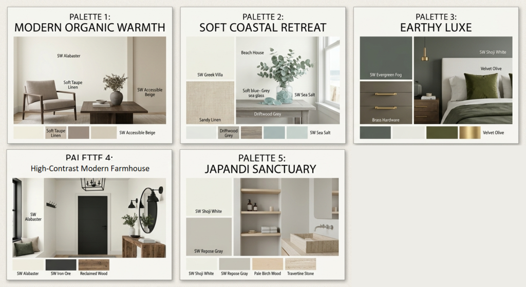 5 Different ideas of Neutral Paint Color Schemes of Sherwin-Williams