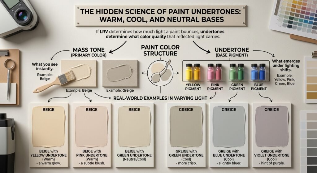Paint and their bases - undertones and lrv effects